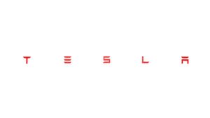 Tesla Schriftzug in für alle Tesla Modelle (Rot)