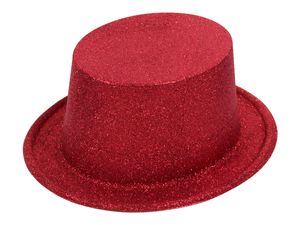 Zylinder Hut  für Karneval , Variante wählen:Glitzer rot