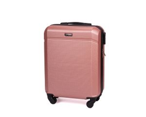 Cestovný kufor Solier z tvrdej škrupiny, príručná batožina, príručný kufor ABS S 35L ružový