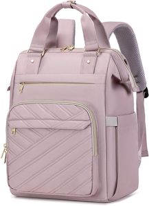 Delgeo Batoh na notebook 17,3" pre ženy, štýlový batoh, vodotesný batoh pre zdravotné sestry a učiteľov, ležérny batoh pre univerzity s USB portom, fialový
