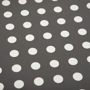 Wachstuch Tischdecke 140x180 oval schwarz mit weißen Punkten abwaschbar Gartentischdecke fleckenabweisend