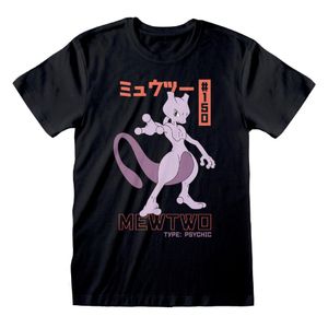 Pokemon - T-Shirt für Herren/Damen Unisex HE749 (L) (Schwarz/Violett)