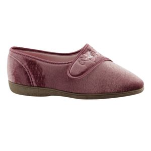 Sleepers Jolene dámské pantofle se zapínáním na suchý zip, květinový motiv DF532 (40 EUR) (heather)