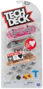 Tech Deck 4er-Set Fingerboard-Skateboards The Heart zum Zusammenbauen + Zubehör