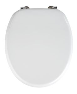 WENKO WC SITZ VALENCIA Toiletten Deckel Klo Brillen Weiß Bad Gäste WC MDF modern