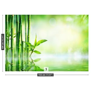 Fototapete 152x104 cm - Vlies-Fototapete - Bambus Wasser
