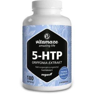 5-HTP 200 mg aus Griffonia Extrakt hochdosiert, 180 vegane Kapseln