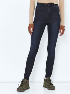 NOISY MAY Damen Skinny Fit Jeans High Waist Denim Stretch Hose Pants - 28W / 34L