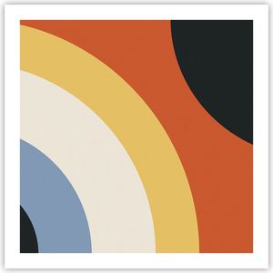 Poster - Poster ohne Rahmen - Abstraktion die Farben Radius - 60x60 cm - Wand Bild - Wanddeko - Wandbilder - Kunstposter - Wandposter - Bilder - Kunstdruck - Wandbild - P2XAC60x60-4267