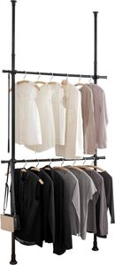 WENKO Teleskop-Garderobe Herkules Basic 50630100 schwarz Metall 75,0 - 120,0 x 165,0 - 300,0 cm WENKO Teleskop-Garderobe Herkules Basic 50630100 schwarz Metall 75,0 - 120,0 x 165,0 - 300,0 cm