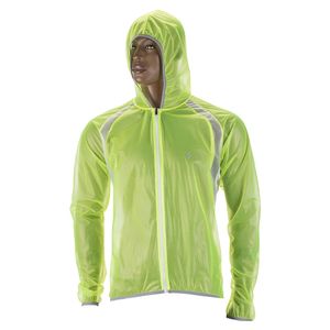 Ultradünne, atmungsaktive, reflektierende Uni-Regenmanteljacke mit Reißverschluss-Leuchtendes Grün,Größe:XXXXL