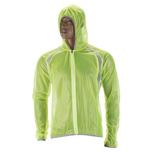 Ultradünne, atmungsaktive, reflektierende Unisex-Regenmanteljacke mit Reißverschluss-Leuchtendes Grün,Größe:XXXXL