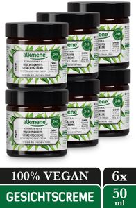 alkmene Gesichtscreme mit Bio Aloe Vera - Feuchtigkeitscreme für normale bis trockene Haut - Gesichtspflege 6x 50 ml