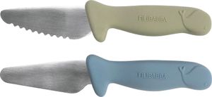 FILIBABBA detský nôž Blue&Green 2-pack
