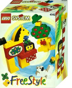 Lego System 4142 Freestyle Haus Tiere Garten