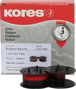 Kores Farbband, Gruppe 51, Canon/OLYMPIA, Nylon, schwarz/rot