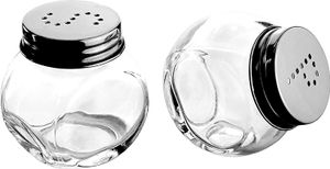 Mini Salzstreuer & Pfefferstreuer Set Salz Pfeffer Tischset Glas Edestahl