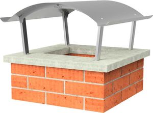 Nerezová ocel kryt komína dešťová kapuce krbová digestoř obal na krb VŠECHNY VELIKOSTI KÖNIGSPROD Napoleon, 800 x 800 mm
