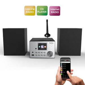 XORO HMT 500 Pro - Micro Stereoanlage Internet-/DAB+/UKW-Radio, CD Player, Bluetooth, USB Mediaplayer, 2,4" Farbdisplay, Fernbedienung, 2x 10W Stereo