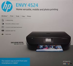 HP Envy 4524 All-in-One Drucker, Kopierer, Scanner, 4800x1200dpi, Wireless Direkt Technologie, HP ePrint, Apple AirPrint, Schwarz