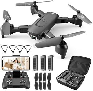 RC FPV Drohne, 1080P 4K HD Kameradrohne, RC Quadrocopter RC Drone, Höhenhaltung, Headless-Modus, 3D-Flips, App-Steuerung, Flugbahn mit 2 Batterien