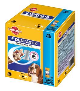 Pedigree Denta Stix Daily Oral Care MP - Zahnpflege Hundeleckerli für mittelgroße Hunde 10-25kg (56 Stück) 1.460 g