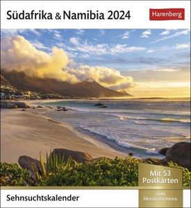 Südafrika Sehnsuchtskalender 2024. Wochen-Kalender zum Aufstellen für Urlaubsfeeling zu Hause. Postkarten-Fotokalender für den Schreibtisch. Auch zum Aufhängen