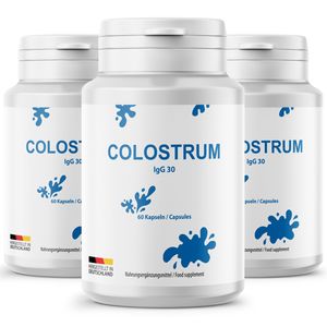 Colostrum | Qualität für Männer und Frauen | Maxi Pack - 60 Kapseln pro Dose 3x