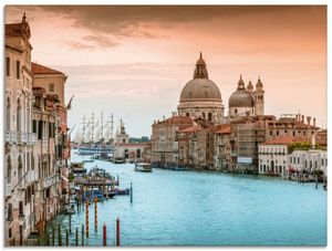 ARTland Glasbild Venedig Canal Grande I Größe: 80x60 cm