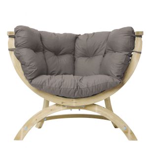 Gartenstuhl / Gartensessel Holz Amazonas Siena Uno Kissen taupe