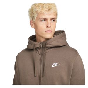 Nike Sportswear Club Fleece Men's Full-Zip Hoodie IRONSTONE/IRONSTONE/WHITE M