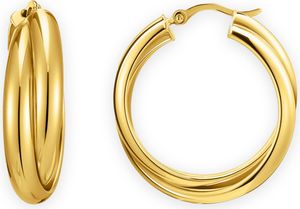 Goldfarbene große Kreolen, in verschlungenem, von den 90s inspiriertem Design - Thomas Sabo Modell: CR738-413-39 Goldfarbene große Kreolen, in verschlungenem, von den 90s inspiriertem Design - Thomas Sabo Modell: CR738-413-39