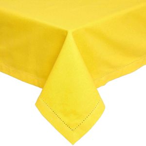 Tischdecke aus 100% Baumwolle, 138 x 178 cm, gelb