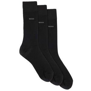 HUGO BOSS Ponožky Medium High Cotton Mix Logo Triple Pack Black 39-42