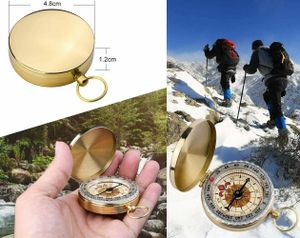 Melario Outdoor Messing Taschen Kompass Wandern Camping Schlüsselbund Wasserdicht Uhr