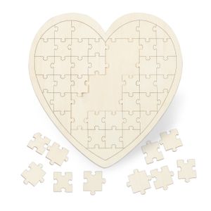 relaxdays Herzpuzzle Hochzeit aus Holz