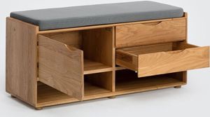 Mobello Bank Primera Garderobenbank, Schuhbank, Sitzbank mit Sitzkissen Schuhschrank mit Stauraum