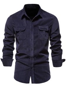 Herren Hemden Freizeithemd Business Bluse Regulär Fit Button Down Tunika Shirt Arbeit Navy blau,Größe EU XL
