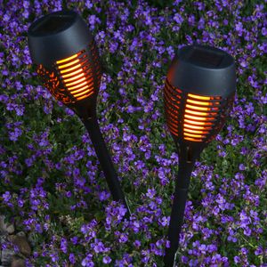 Zeitzone Solar Fackel Bambus (2 Stück) – LED Flammeneffekt, Mit Lichtsensor, 55 Cm Hoch, Solarlampe Für Garten
