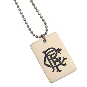 Rangers FC - Wappen - Erkennungsmarke und Kette, Emaille BS4260 (Einheitsgröße) (Silber)