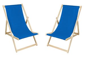 Set mit 2 Strandstuhl Strandliege Holz Liegestuhl Gartenliege Balkonliege Campingliege Sonnenliege Faltliege Freizeitliege Terassenliege