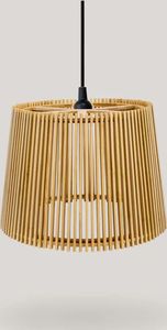 Hängelampe außen Holz Metall E27 IP44 rund Ø 39 cm Modern Pendelleuchte Garten Außenleuchte Terrasse