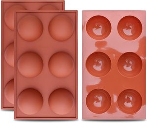 Halbkugel-Silikonform mit 6 Hohlräumen, 3 Packungen Backform zur Herstellung von Schokolade, Kuchen, Gelee, Dome-Mousse