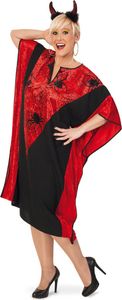Kaftan Tunika Spinnen Teufel Einheitsgröße Halloween Karneval Fasching