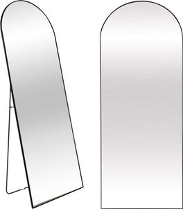 SensaHome Ganzkörperspiegel – Wandspiegel im minimalistischen Design – Standspiegel mit Metallkante – Schwarz – 160 x 60 x 4 cm