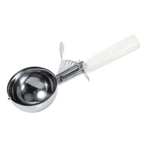 Praktická nerezová naberačka na zmrzlinu s plastovou rukoväťou, kuchynský nástroj (8 cm)
