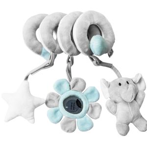 Kinderwagen Spielzeug, Babyschale Spielzeug, Kinderwagen Krippe Bett, hängendes Spielzeug Baby Spiral Plüschtiere Für Babys Neugeborenes Geschenk(Grauer Elefant)