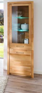 Vitrine Glasvitrine Kombivitrine Kernbuche - (3420)