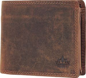 Geldbörse Herren Portemonnaie Echt Leder Börse Querformat Geldbeutel Braun RFID-Schutz MANZA®