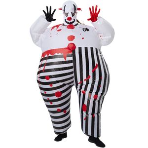 dressforfun Aufblasbares Kostüm Horror-Clown - schwarz/weiß